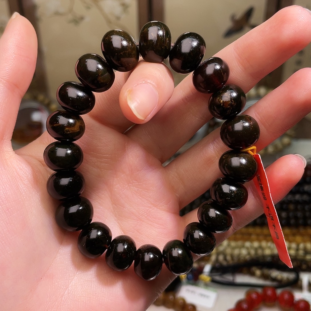 琥珀未镶嵌裸石12➕手串血翳