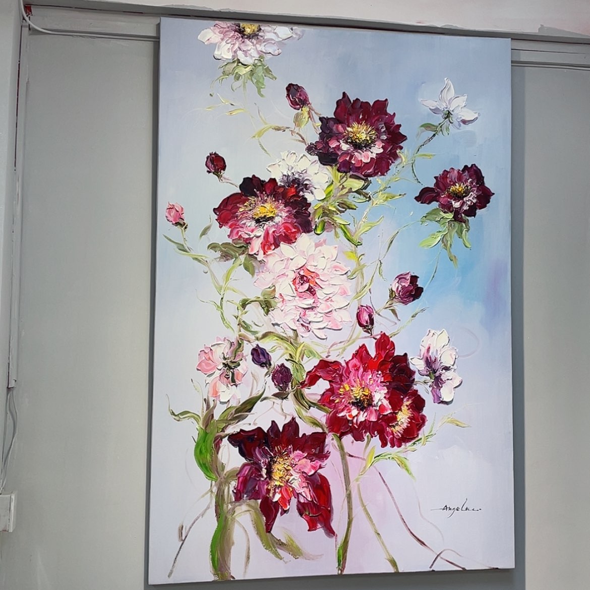 【闪购商品】油画燕子印象派花卉100×150带框