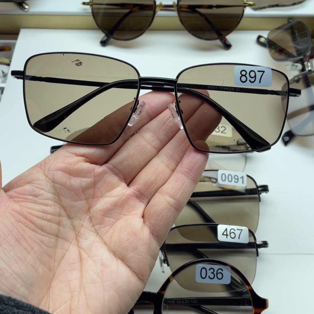 茶水晶全框眼镜 897