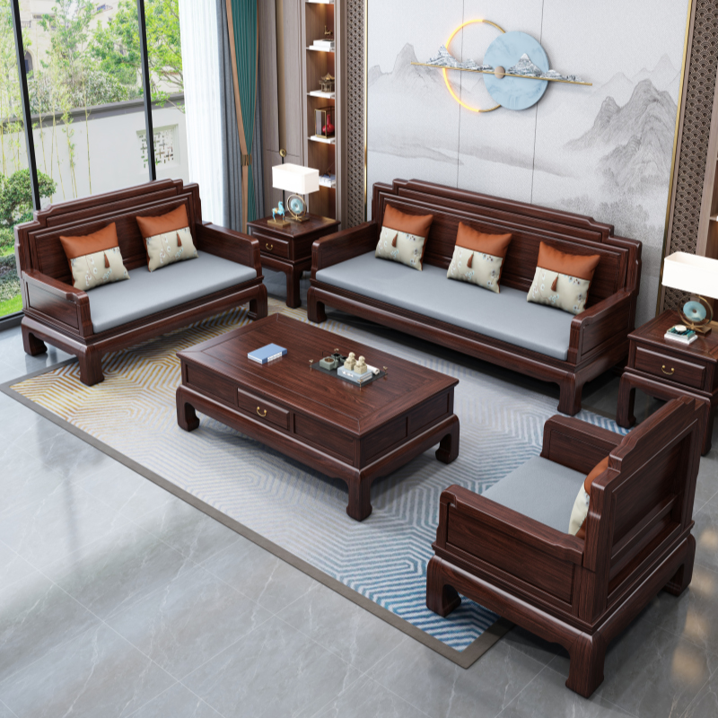 （专属小户型定制链接）实木沙发组合客厅小户型家用冬夏两用沙发