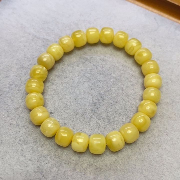 蜜蜡裸石未镶嵌手串