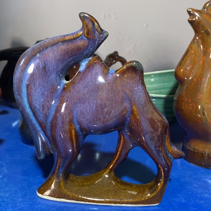 瓷片七厂窑变骆驼高度15.5厘米