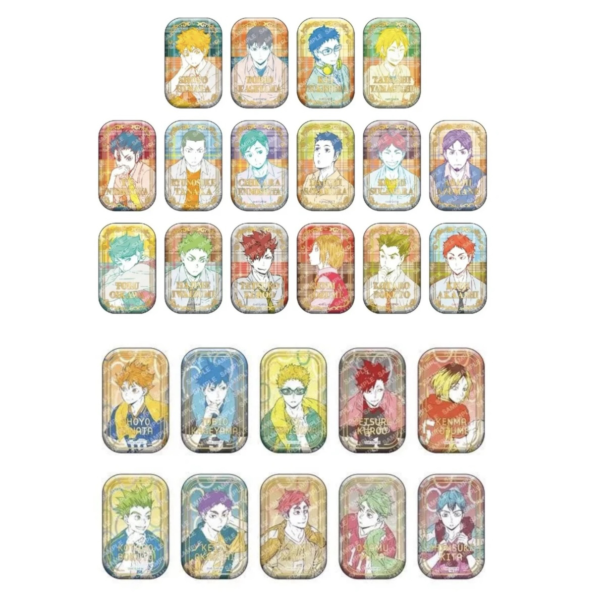 【日谷】排球少年坐姿方烫金方一弹二弹徽章盲盒（默认代拆）