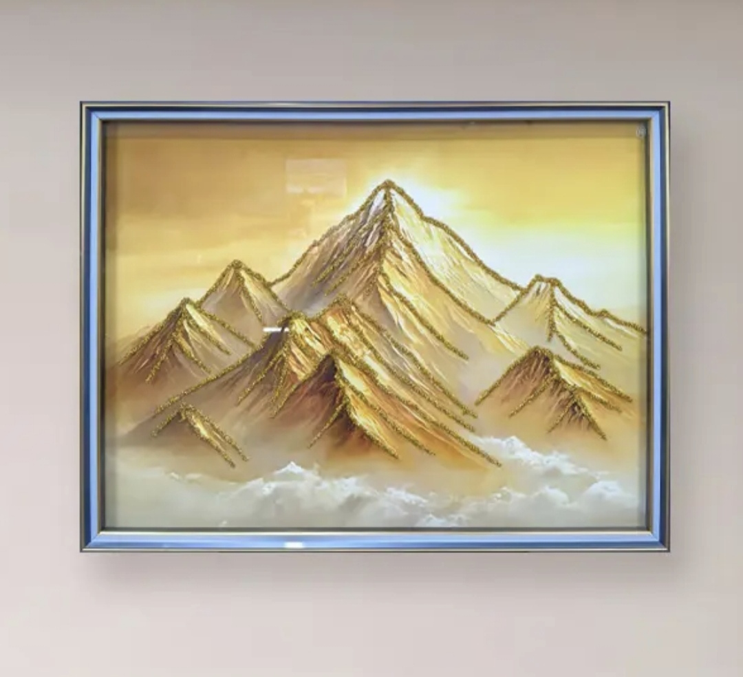 客厅装饰画床头画餐厅画钢化玻璃实木边框