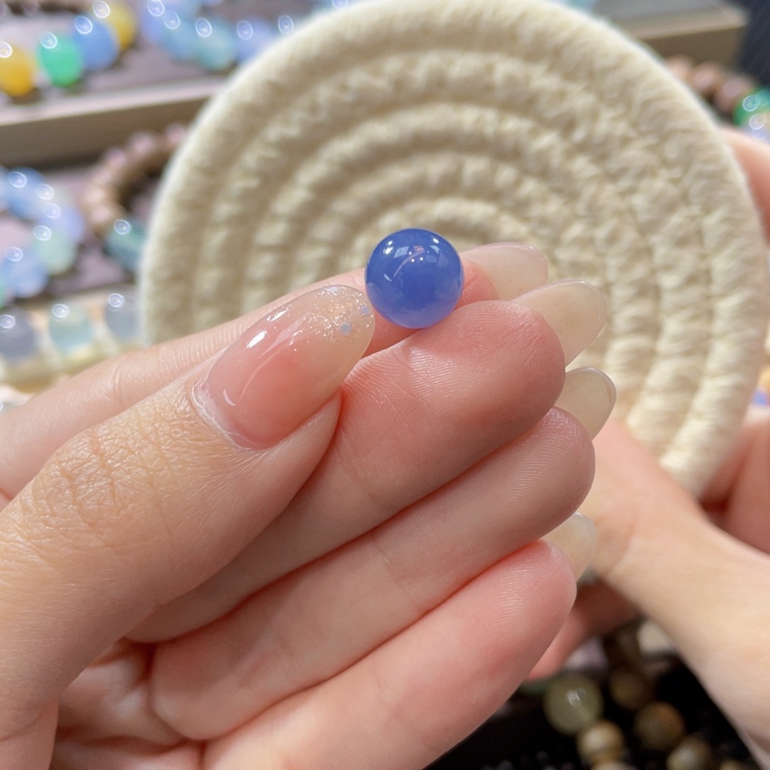 翡翠未镶嵌手链卡10.2妖紫