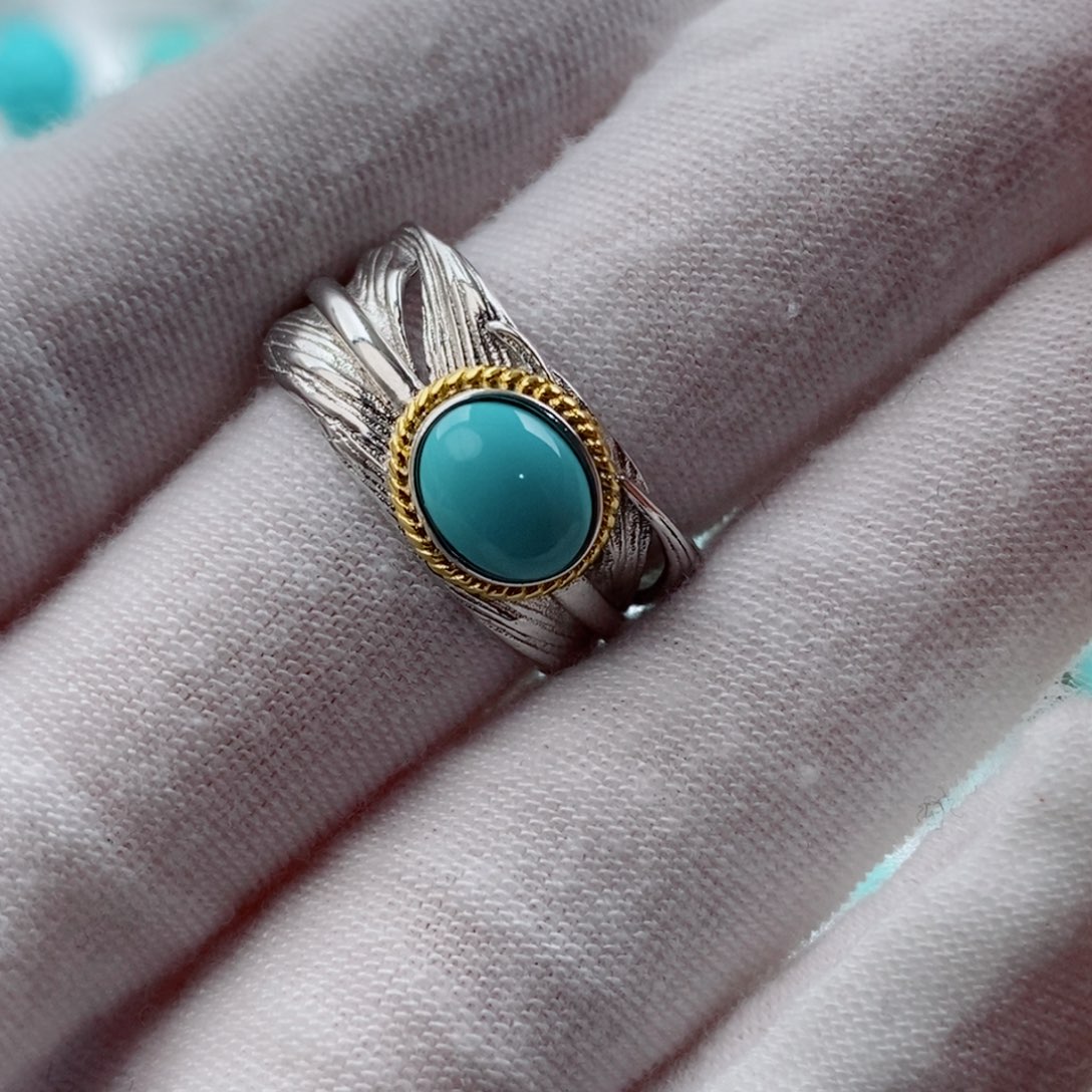 绿松石配饰银S925镶嵌