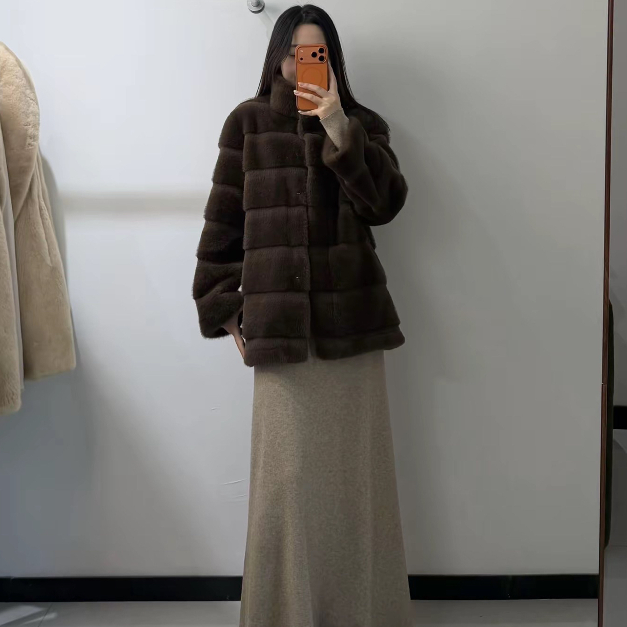 人造皮草 D天花板显贵B真外套冬季时尚百搭气质中长款