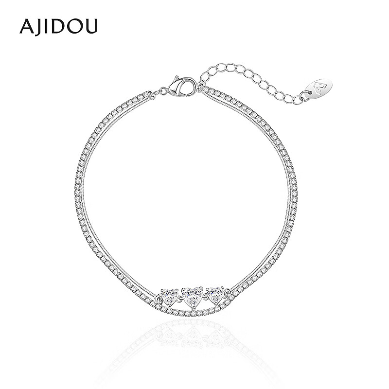 合金合成锆石手链 AJIDOU阿吉豆手饰女款小众设计感手链精致【JF】