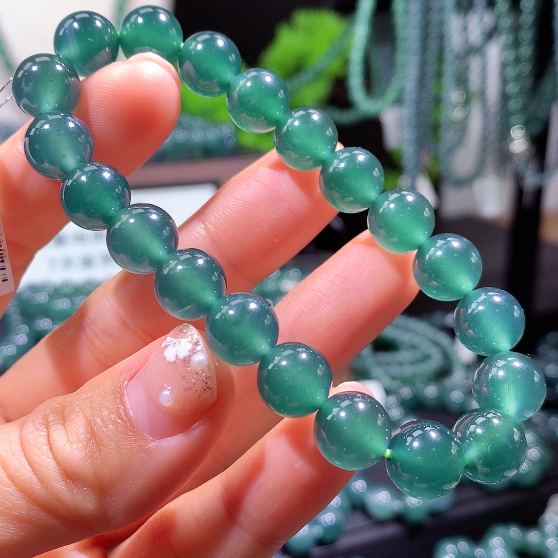 翡翠未镶嵌手链天然a货翡翠手串10mn