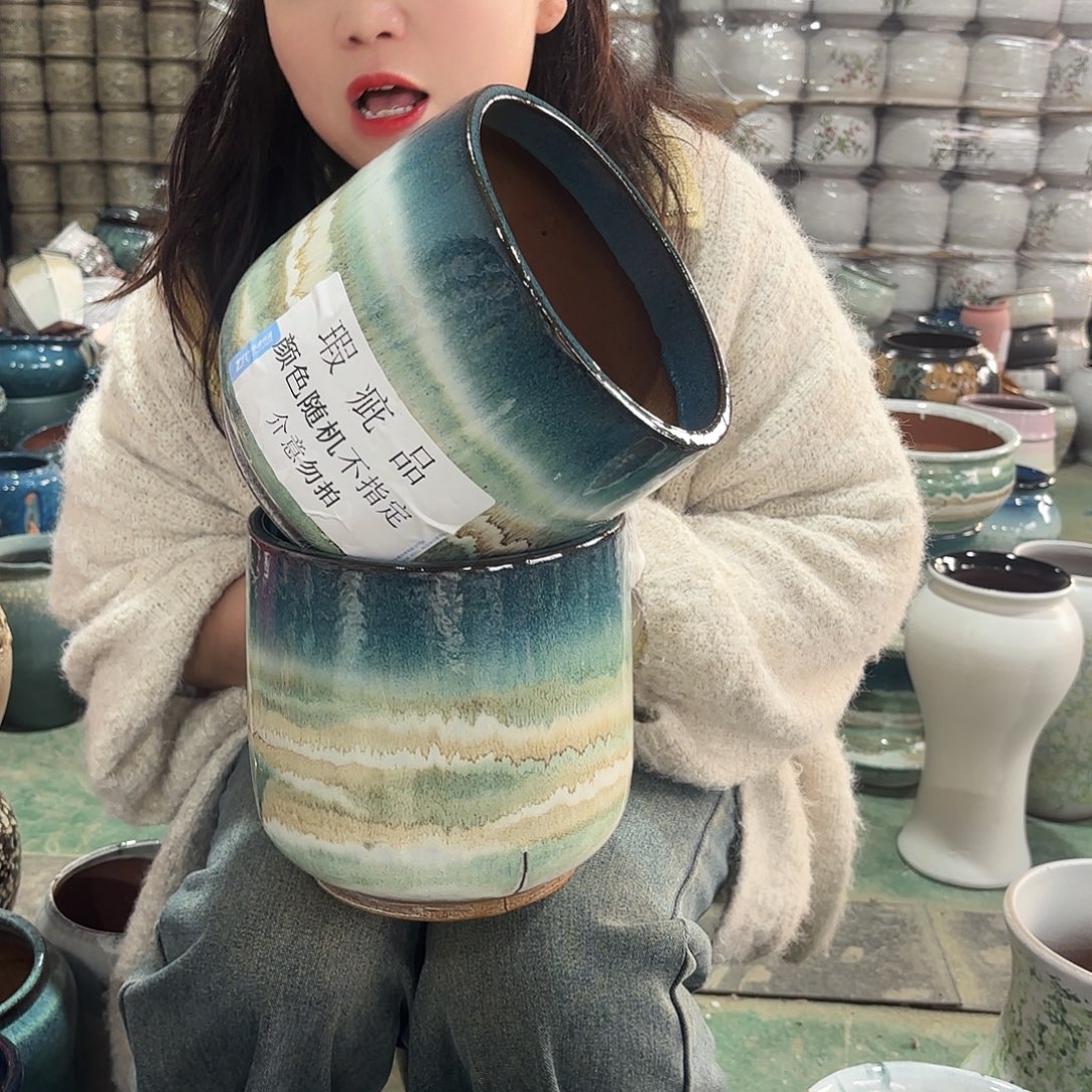 瑕疵两个高20/19红陶