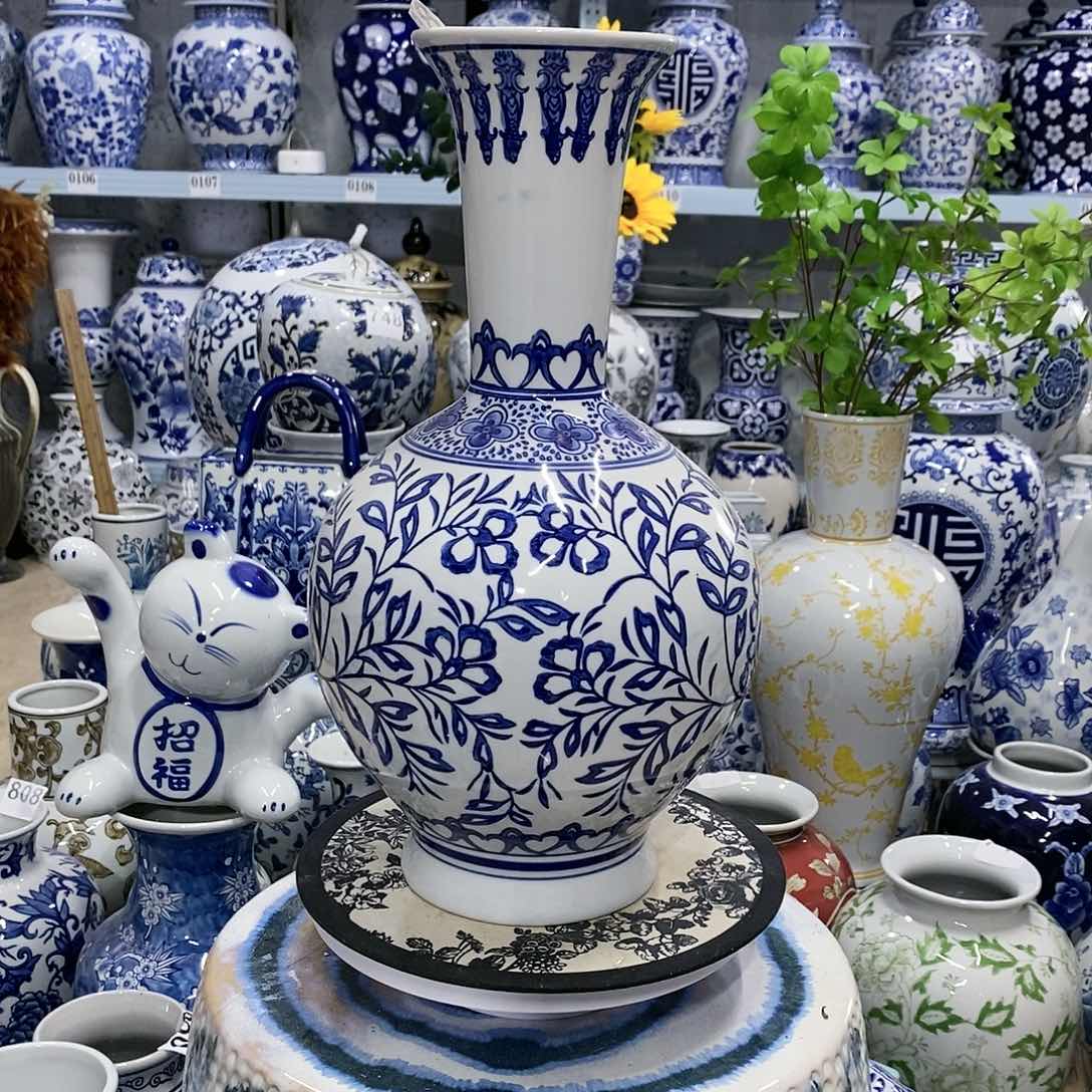 【闪购商品】摆件天球瓶瓷器摆件36.20