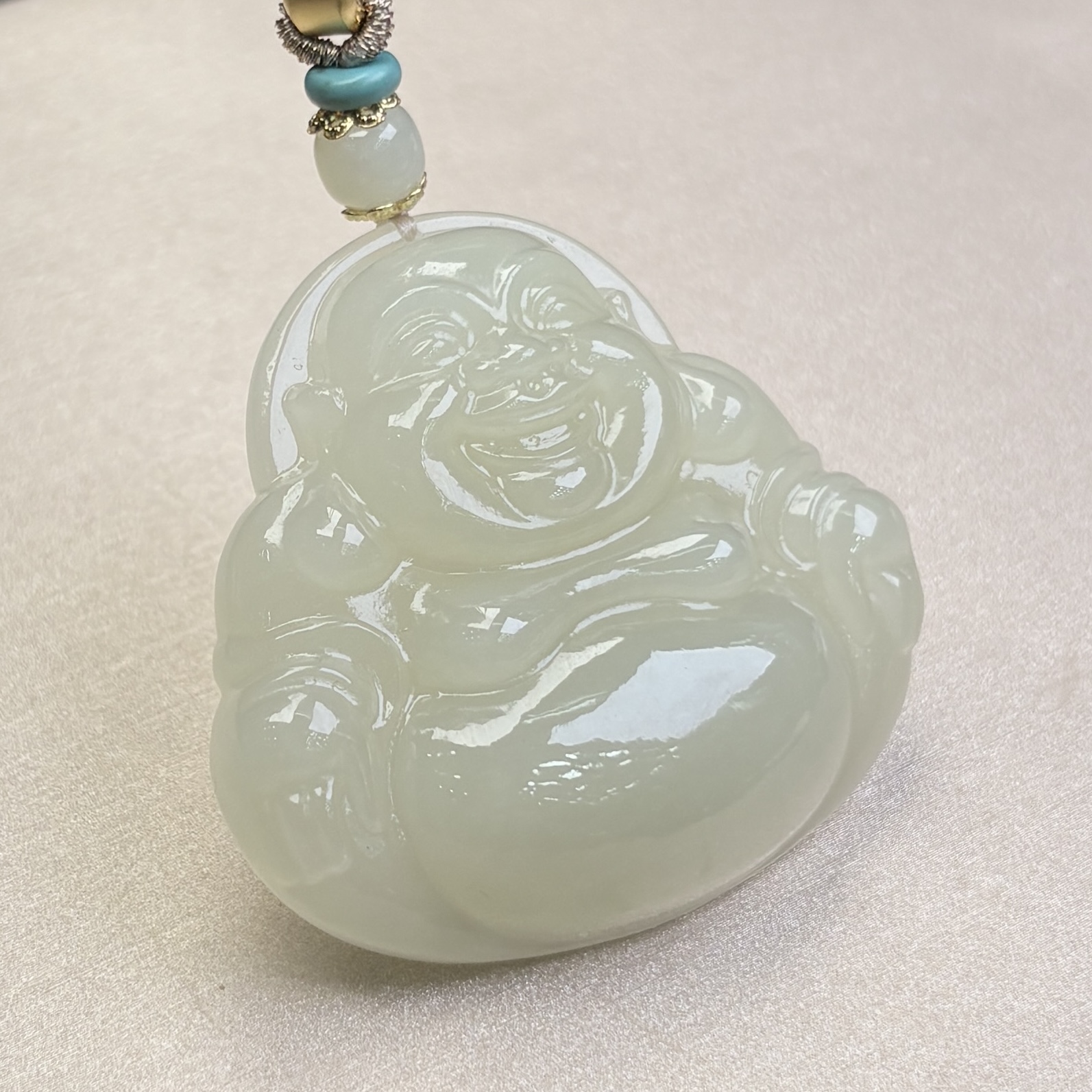 296292/天然和田玉大肚佛公吊坠  多样性一件发