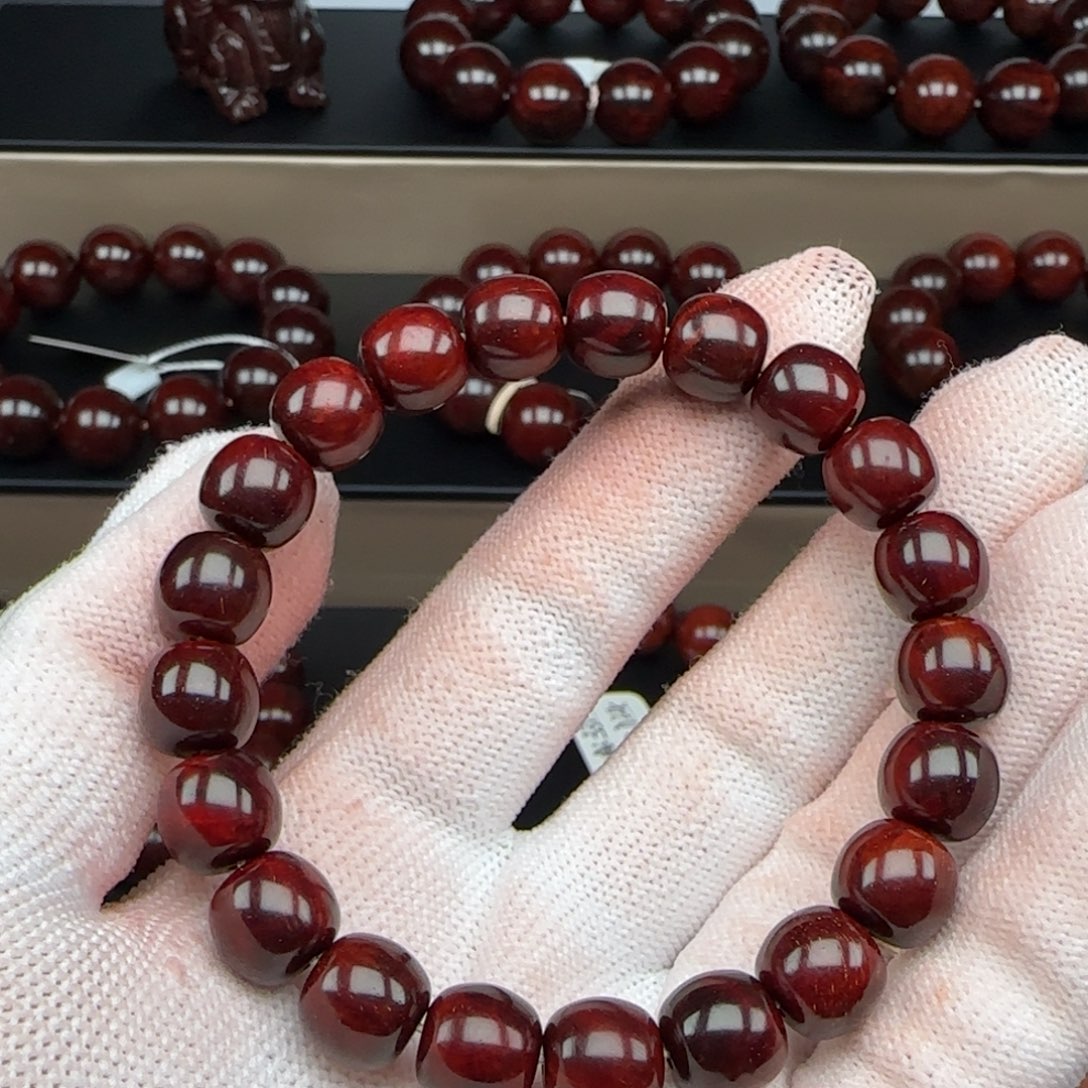 为***诗小叶紫檀手串/手链原生态印度小叶紫檀9.5×10琴泥