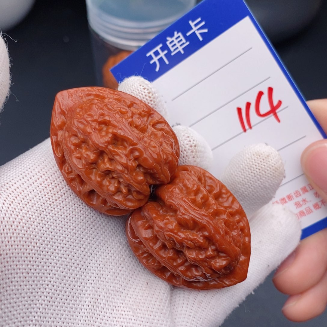 文玩核桃把件34鸡心114