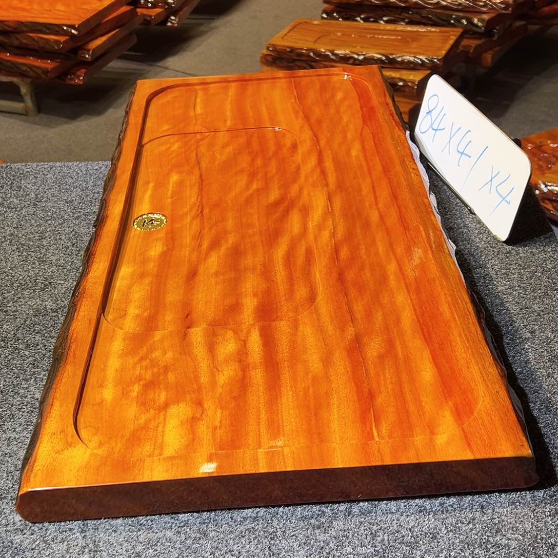 木花梨木茶盘，整板无拼接