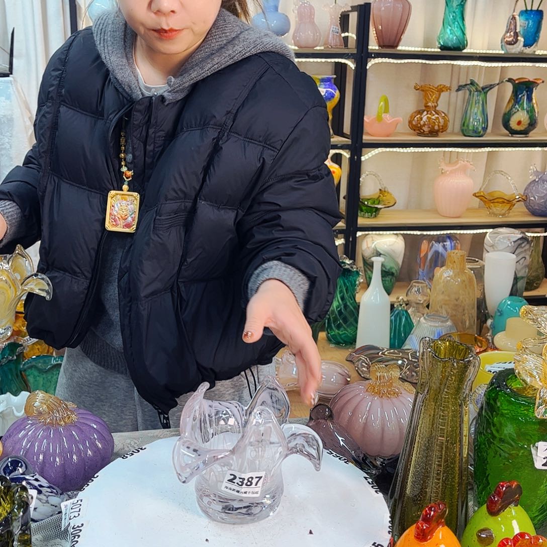 2387 家悦美居琉璃花瓶摆件