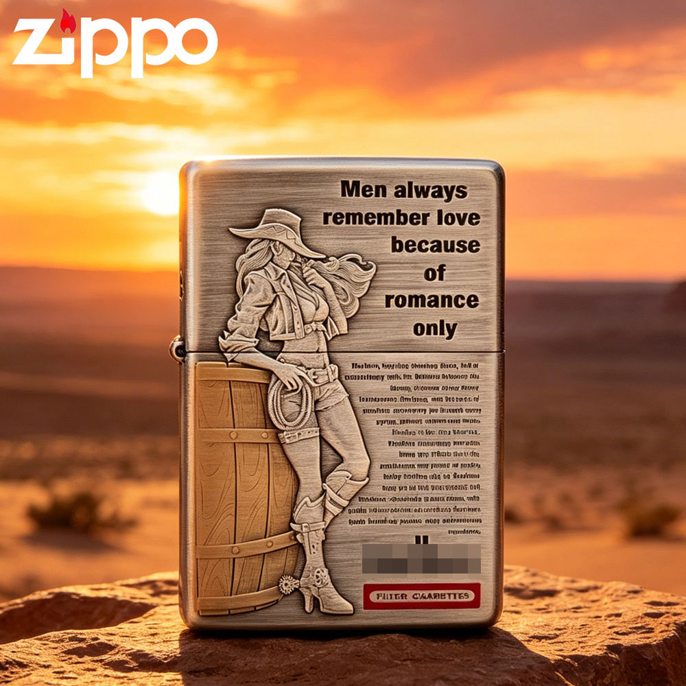 【老李鉴定】Zippo打火机正品千语1937万宝路牛仔女郎230.25防风DYJ