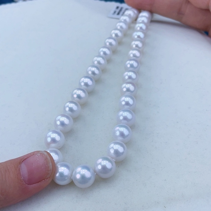 淡水珍珠颈饰银S925镶嵌卡10炫彩高品