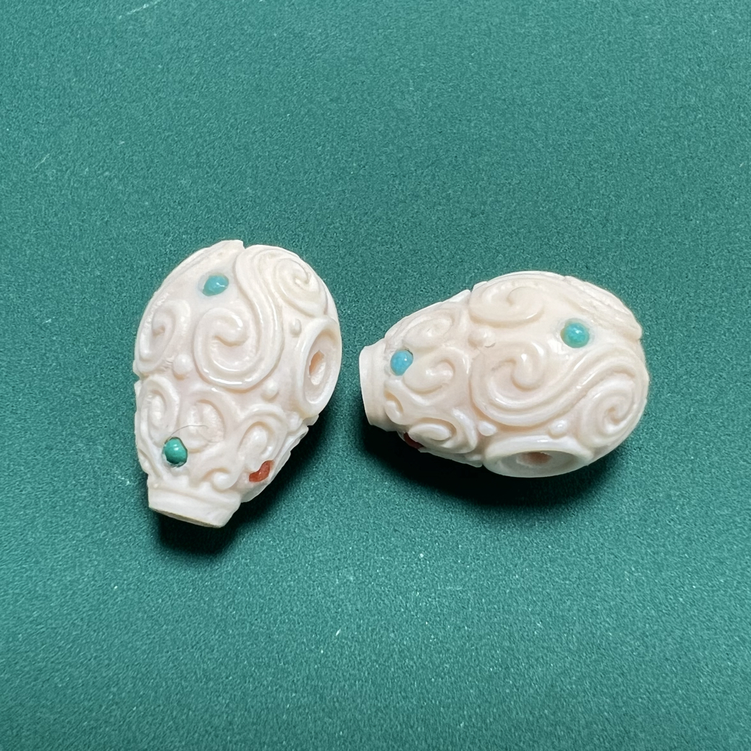 天然猛犸象牙古纹三通约12×17支持鉴定假一罚四