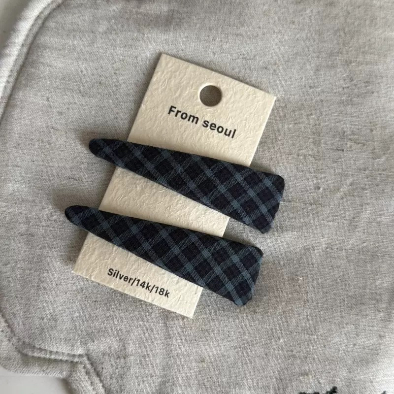 格纹三角 BB夹简约韩系边夹碎发夹 发饰