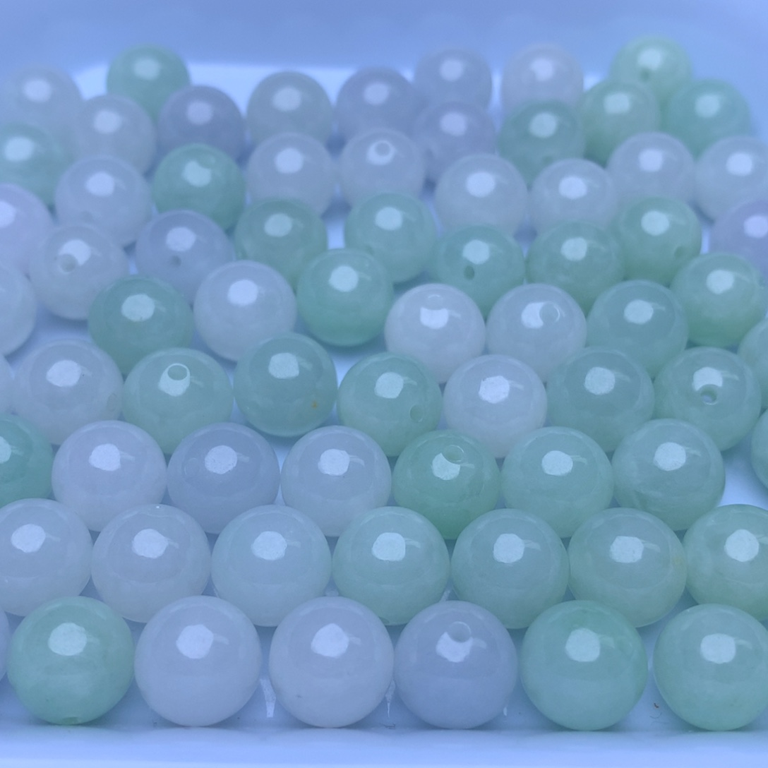 【闪购商品】翡翠手链未镶嵌卡10冰绿白3个