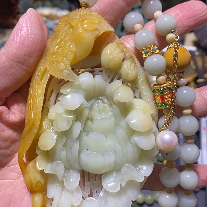 岫玉岫玉吊坠未镶嵌忧*