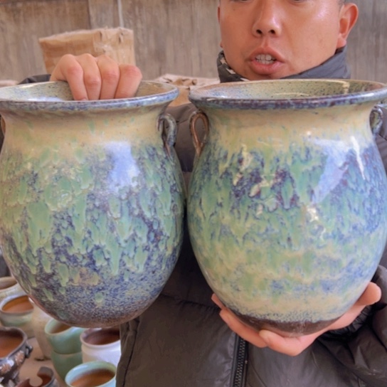 紫砂花盆高24口18————-