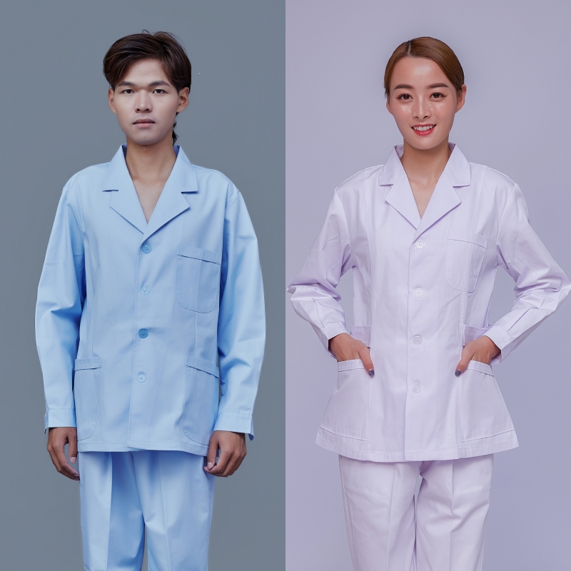 医生服分体套装护士服白色小褂女长袖口腔医院蓝色短袖工作服修身
