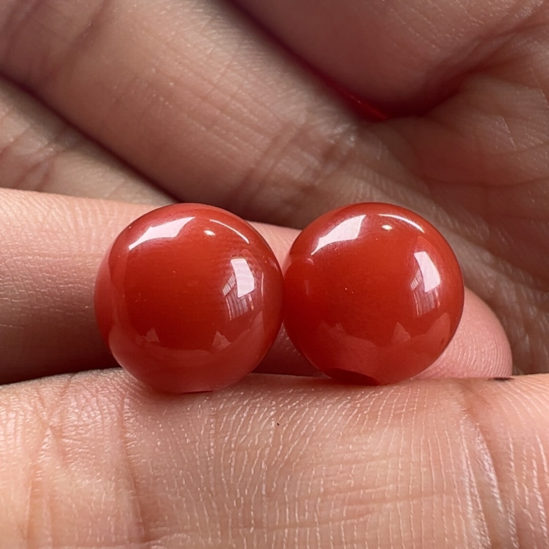 南红玛瑙圆珠11.2 11.4未镶嵌五*