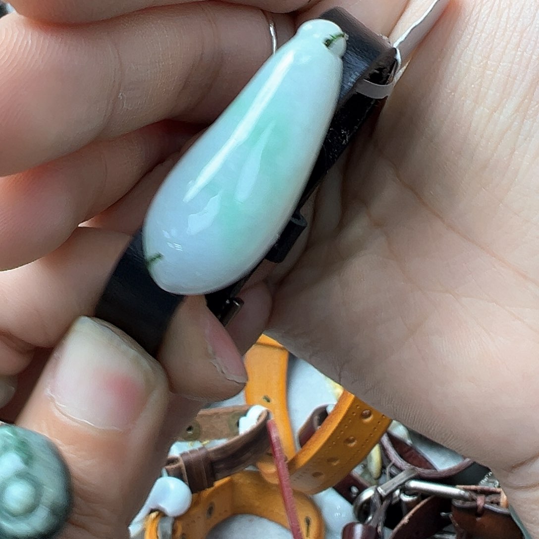 翡翠戒指未镶嵌炸