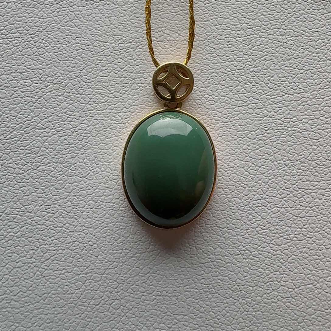 绿松石珠宝奇石18K金镶嵌