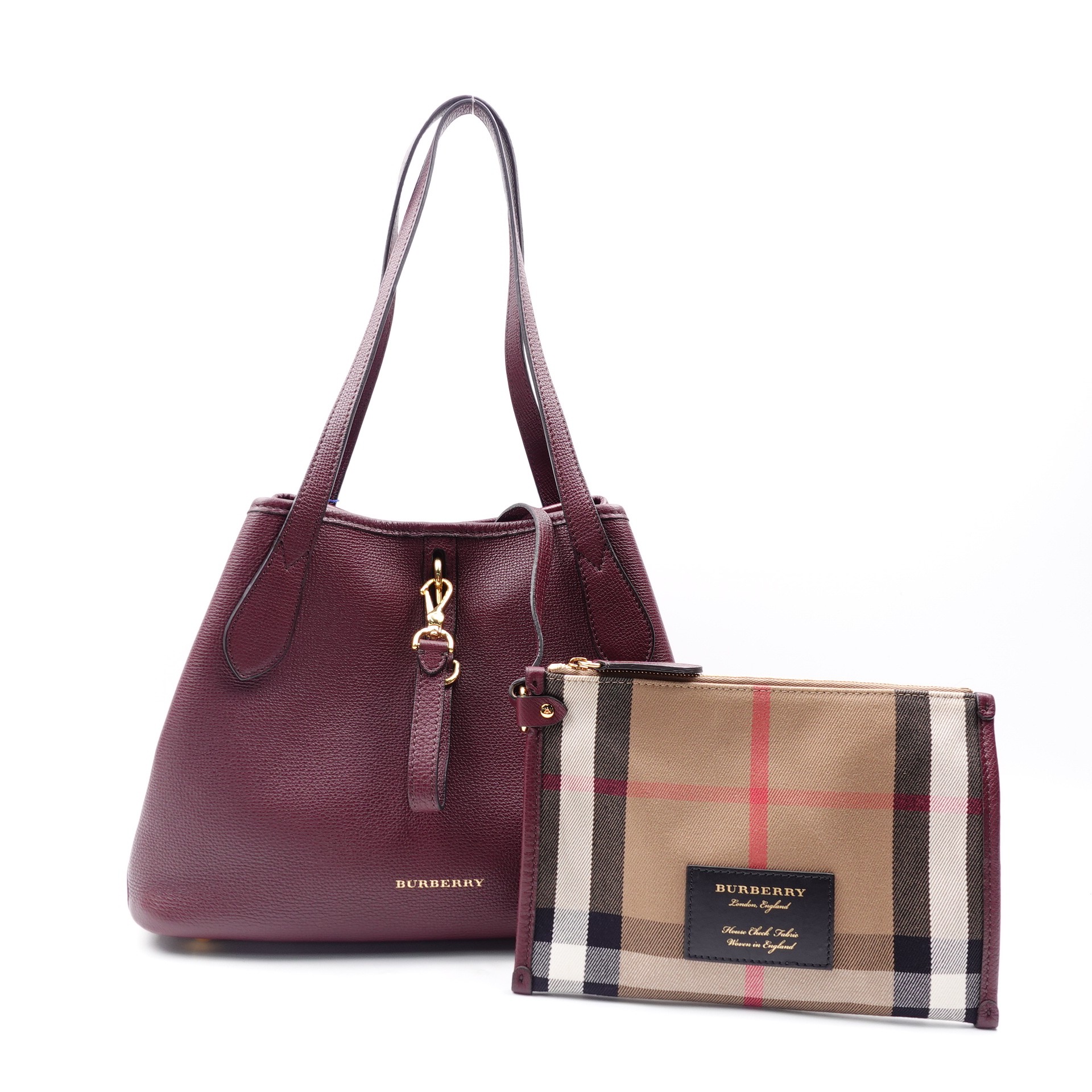 95新 BURBERRY/博柏利 棕色手提斜挎/T10236449