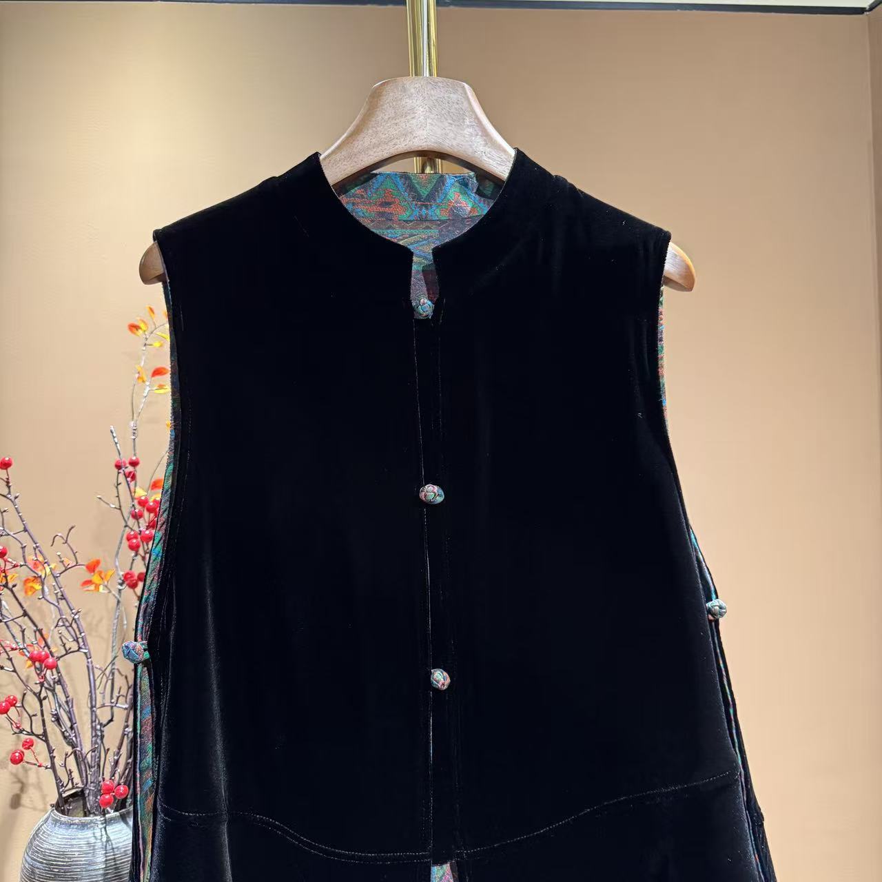 【MXN】100%桑蚕丝丝绒背心外套气质百搭打底显瘦遮肉     627