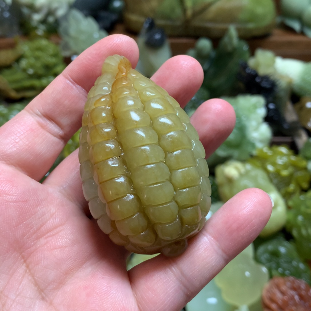 未镶嵌岫玉手把手把