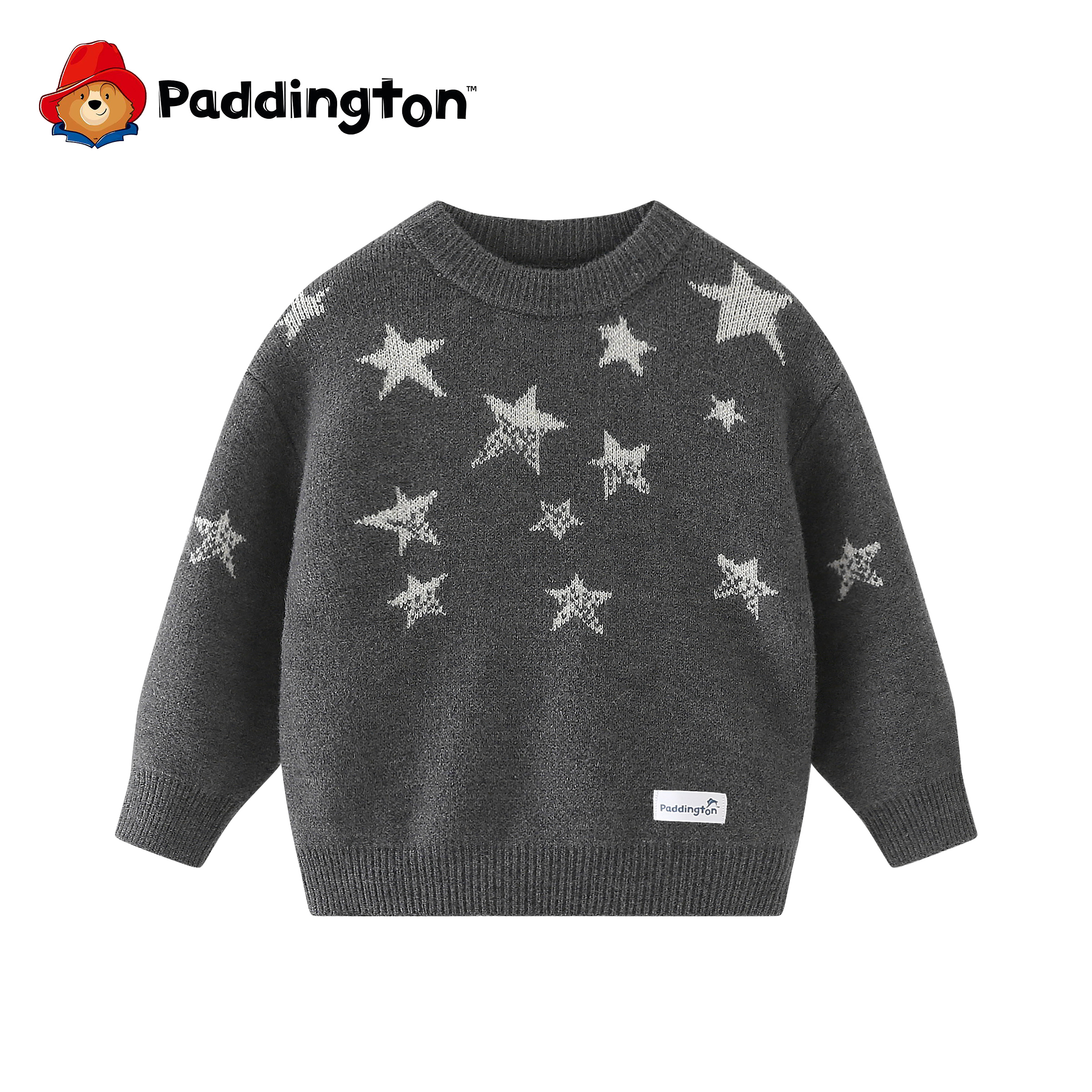PADDINGTON/帕丁顿熊儿童秋冬加厚毛衣男童针织衫打底衫内搭上衣
