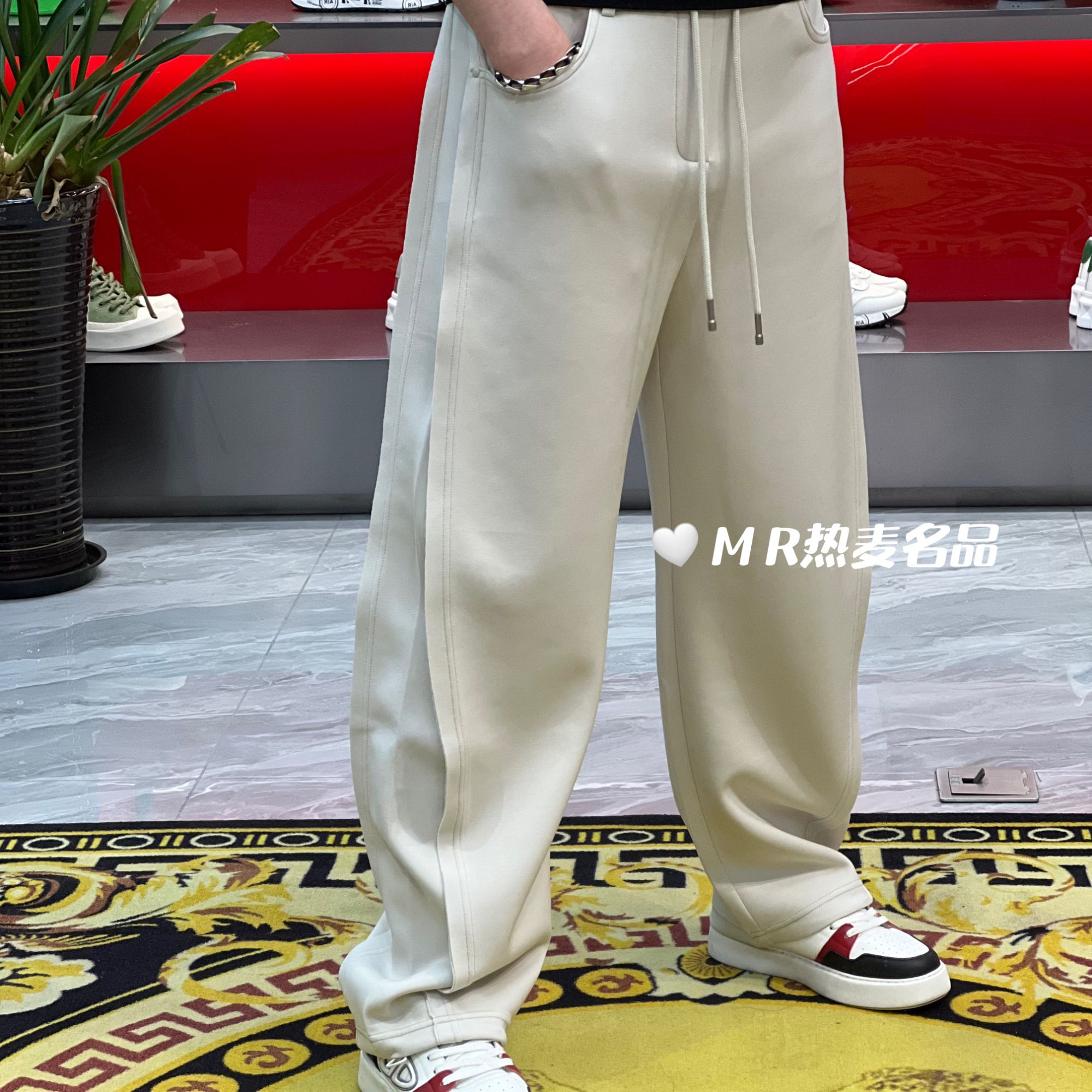 【星欧甄选】2025秋冬休闲裤松紧腰个性款 男士修身弹力直筒休闲裤