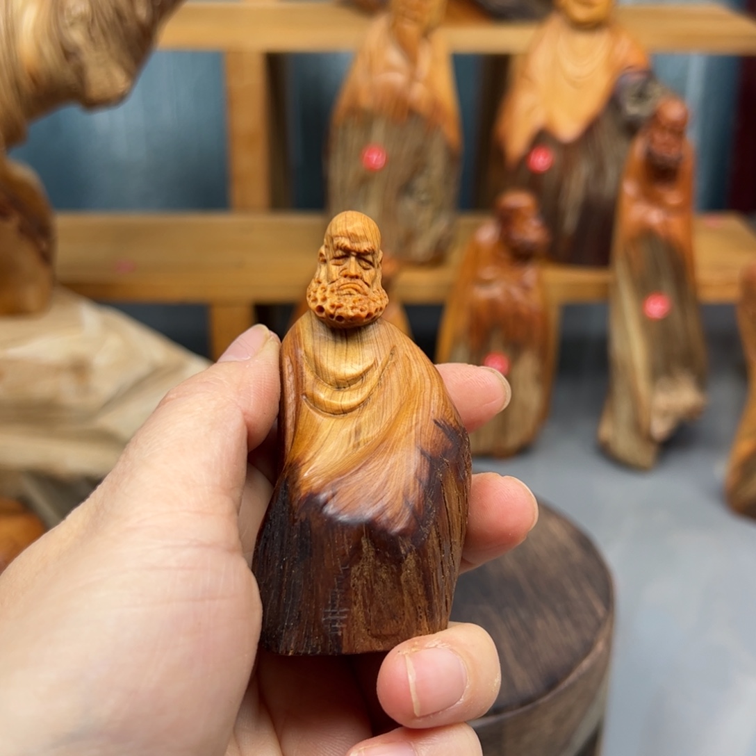 柏木崖柏木摆件手把件，3