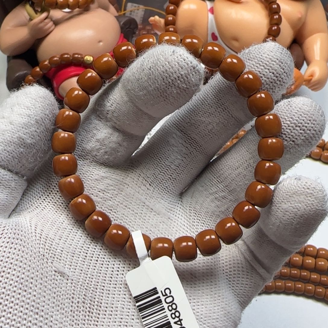 豪***面手串/手链橄榄核老挝核尖单圈8.0