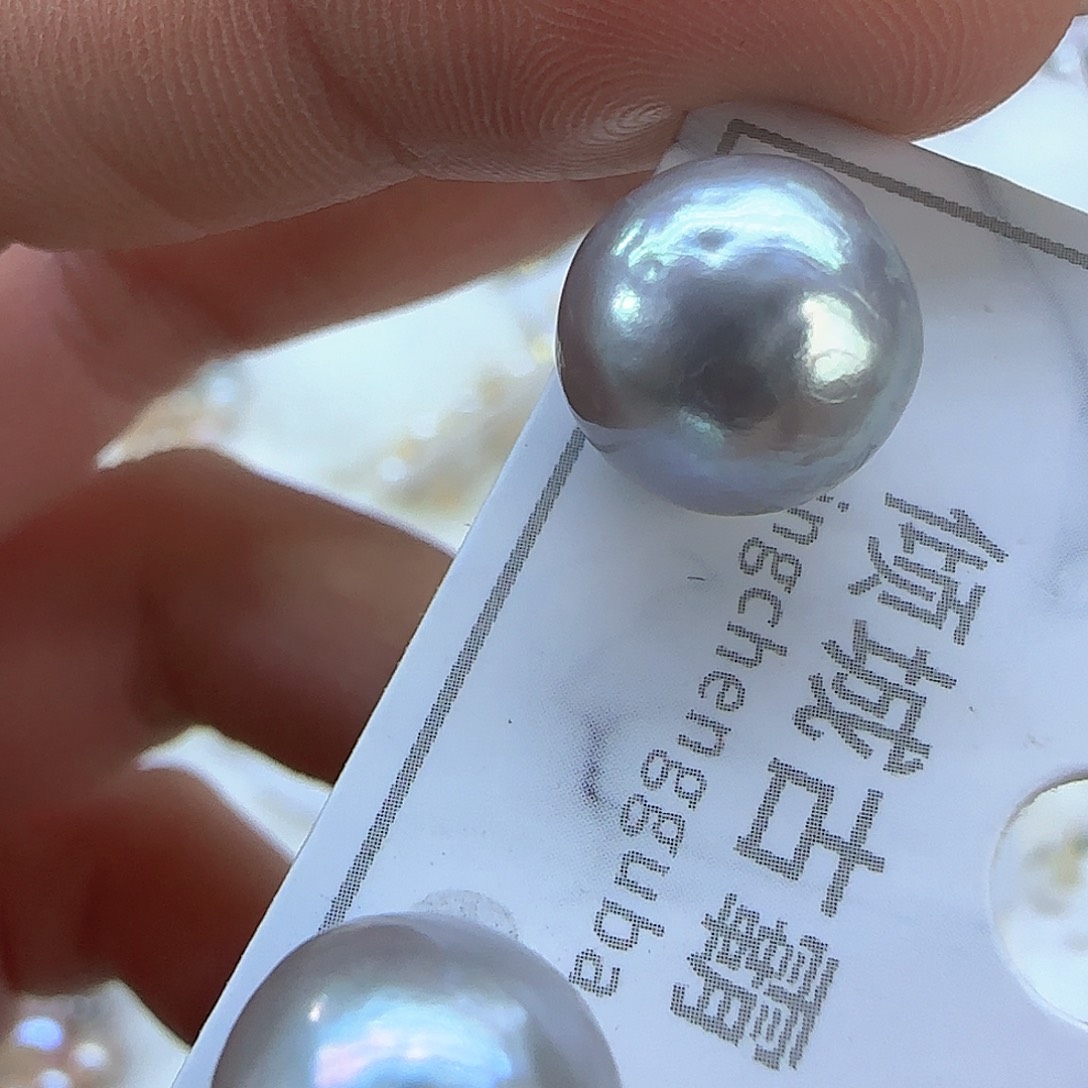 银S925镶嵌项链定制327淡水珍珠