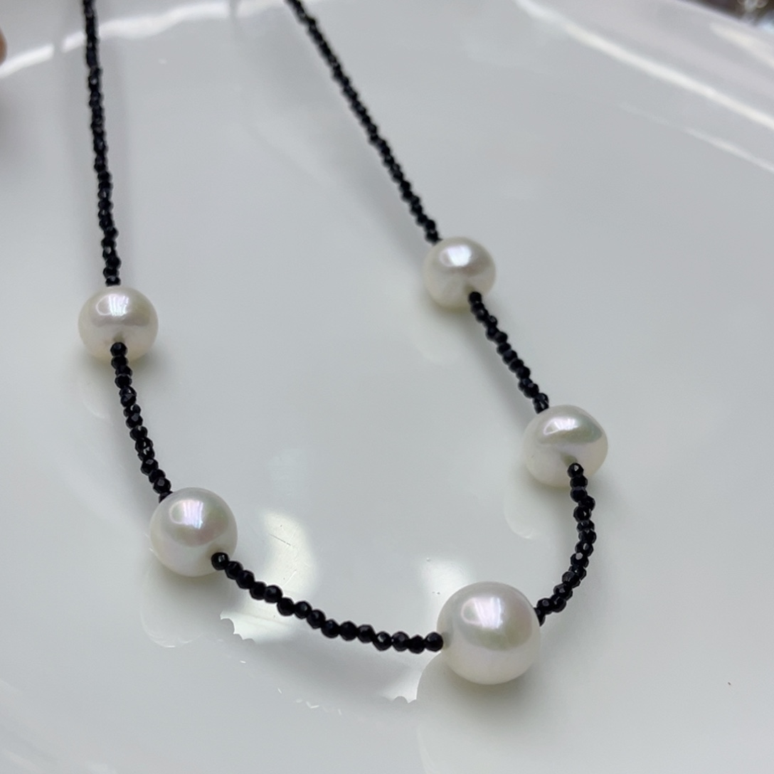 淡水珍珠颈饰银S925镶嵌