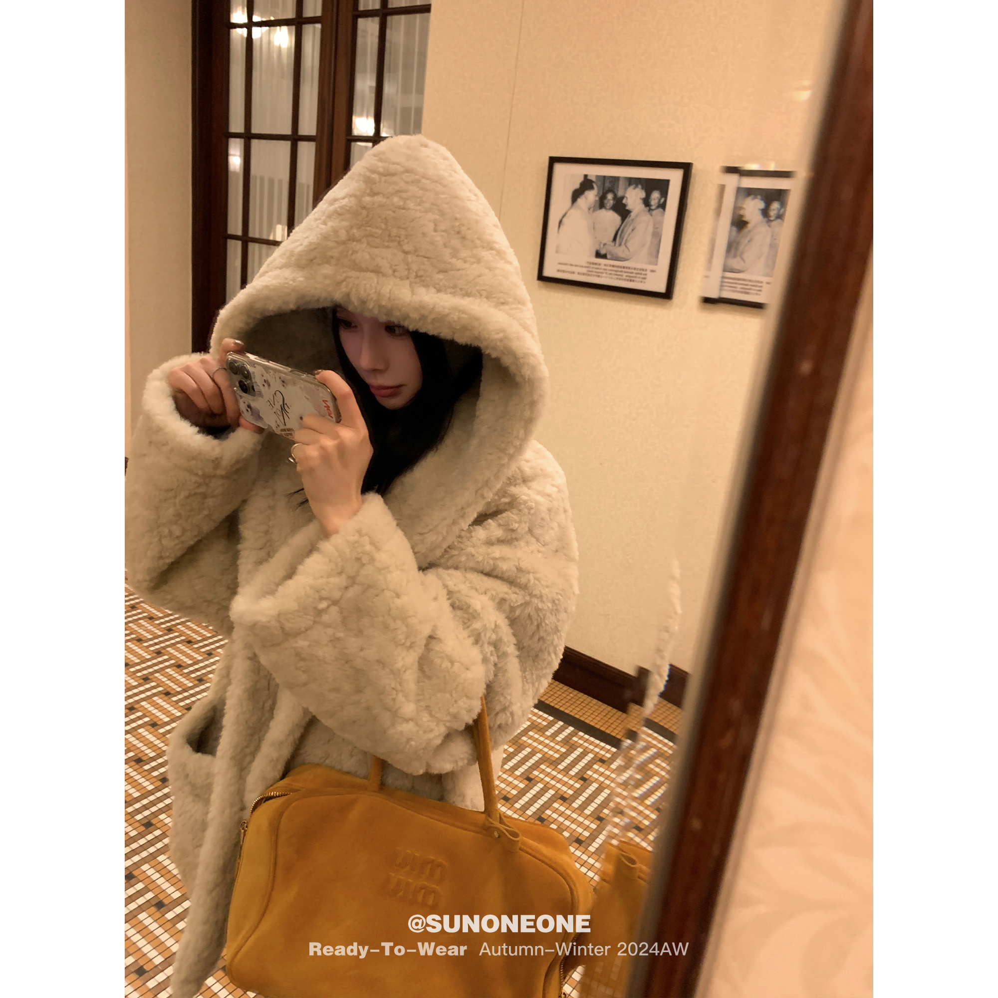 2025冬季羊羔毛环保皮草女新款皮毛一体毛毛绒外套加厚大衣中长款