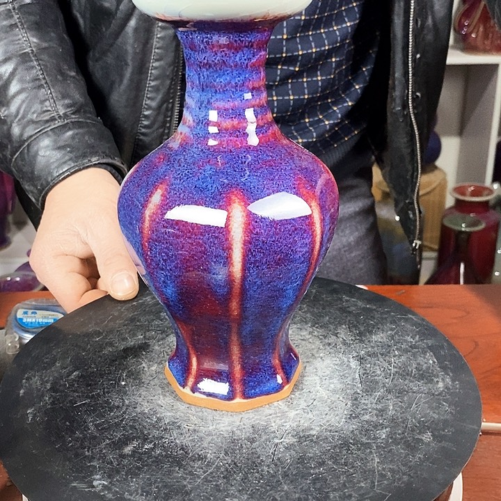 尚峰钧窑作品摆件微瑕