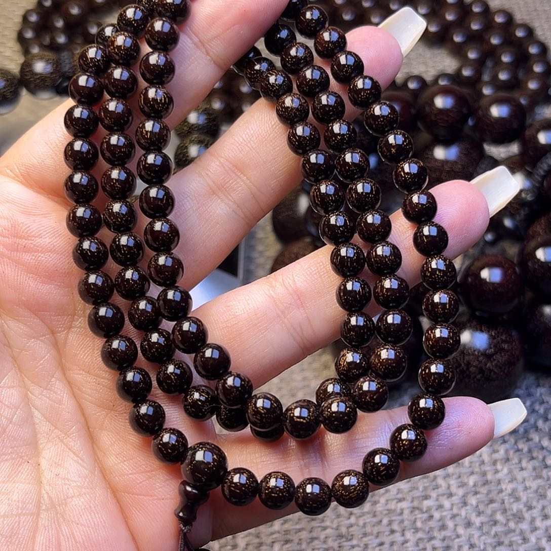 好***事檀香紫檀（小叶紫檀）0.6 108颗满星