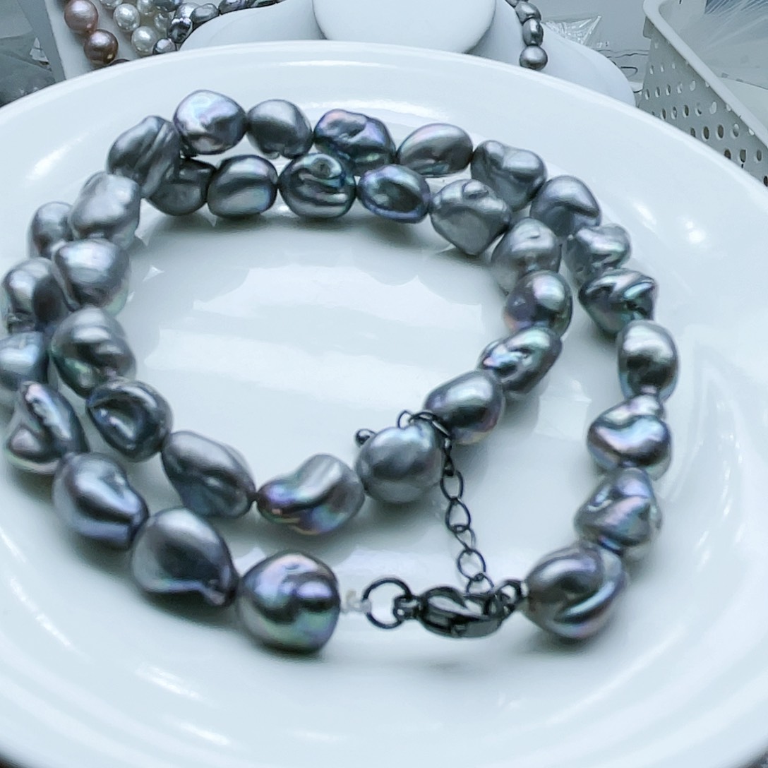 淡水珍珠颈饰钛钢
