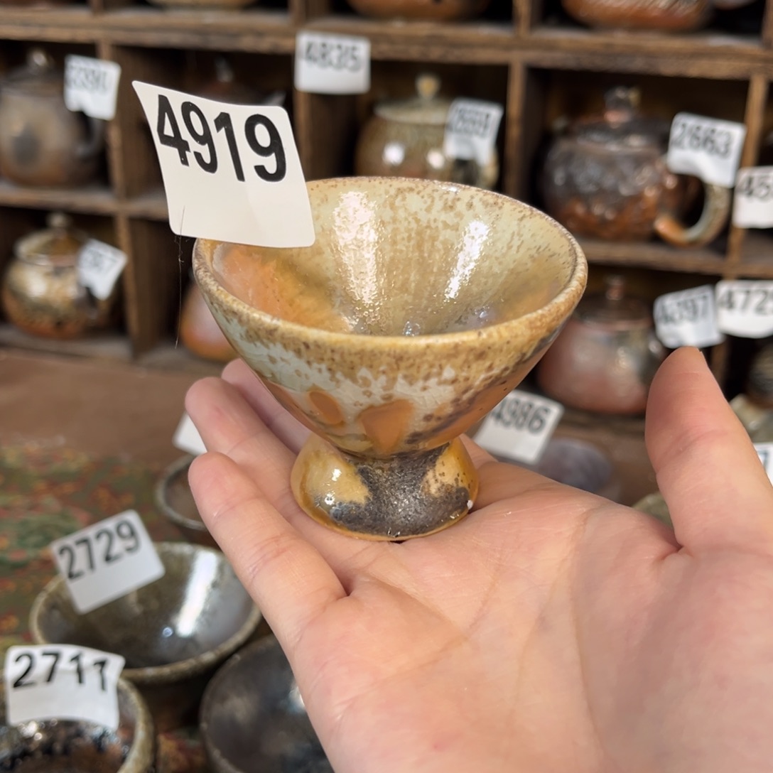 摆件柴烧茶器主人杯杯