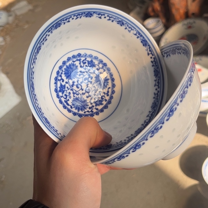 陶碗景德镇高温细白瓷餐具