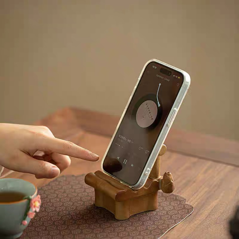 G1014-陶瓷手机支架带香插TCY 茶宠