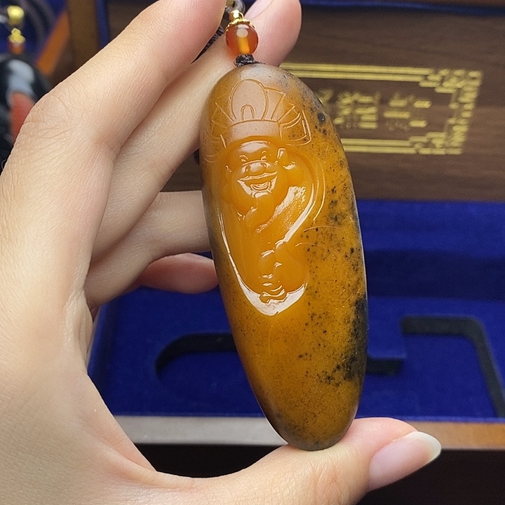 和田玉未镶嵌挂件鸿*N