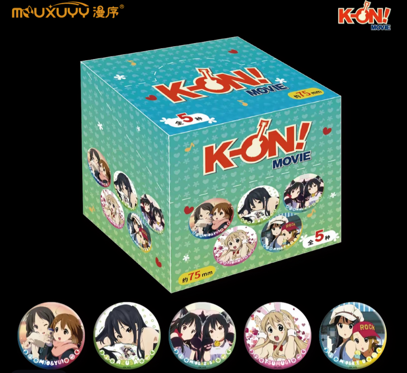 正版国谷-《轻音少女》漫序-K-ON! The MOVIE 森林系列徽章潮玩盲盒