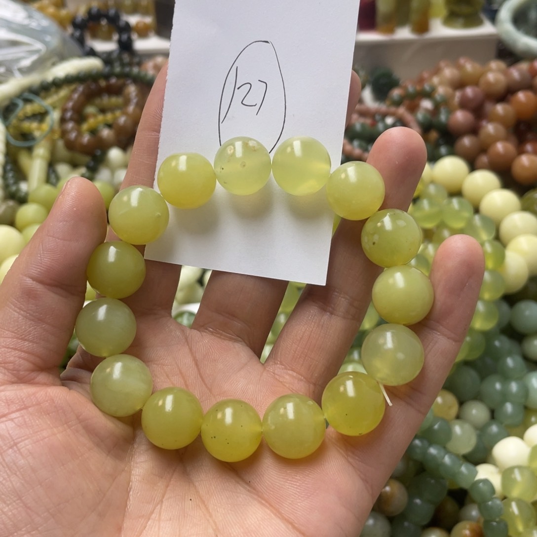 蛇纹石玉手链未镶嵌